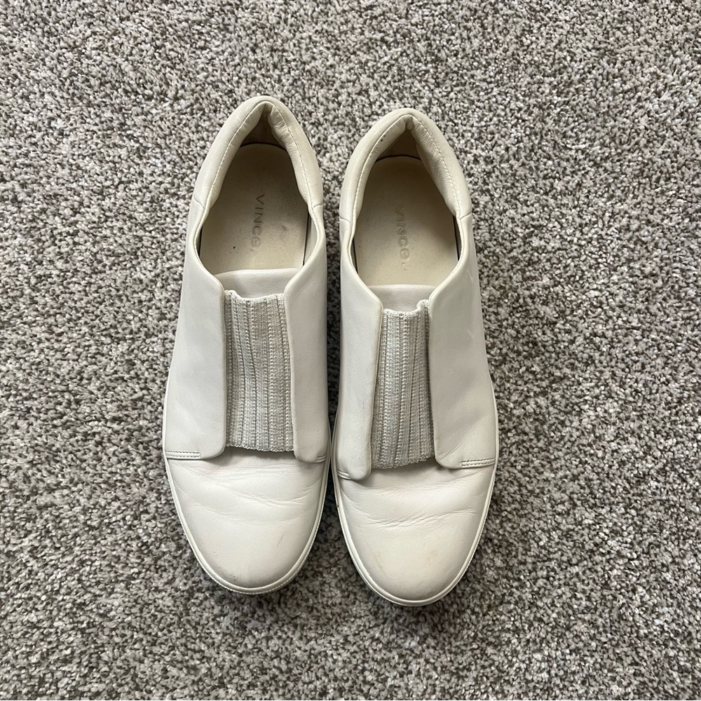 Vince Cream Slip On Sneakers
